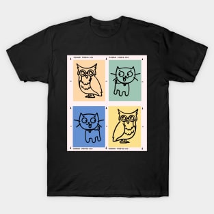 A cat and an owl T-Shirt